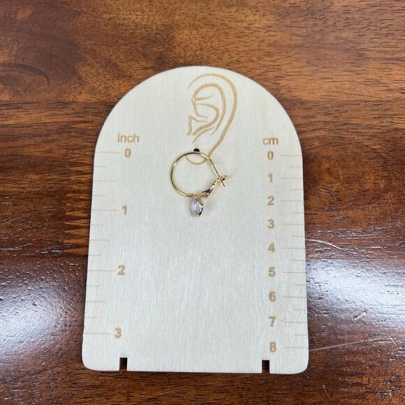 Earrings Golden Huggie Hoop / Crystal Charms Fashion Drop Dangle Earrings Royal - Picture 3 of 6